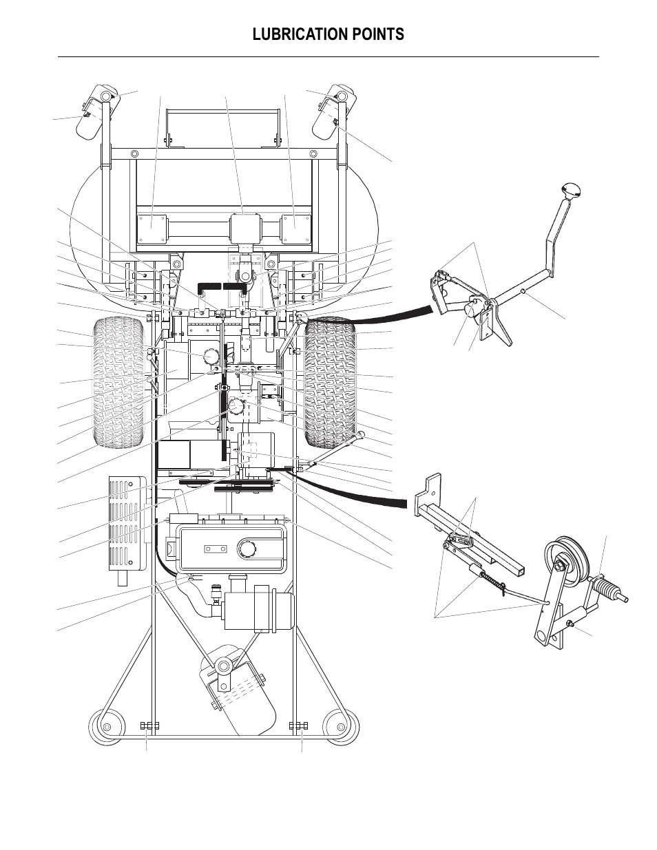 Lubrication points | Walker MS User Manual | Page 49 / 52