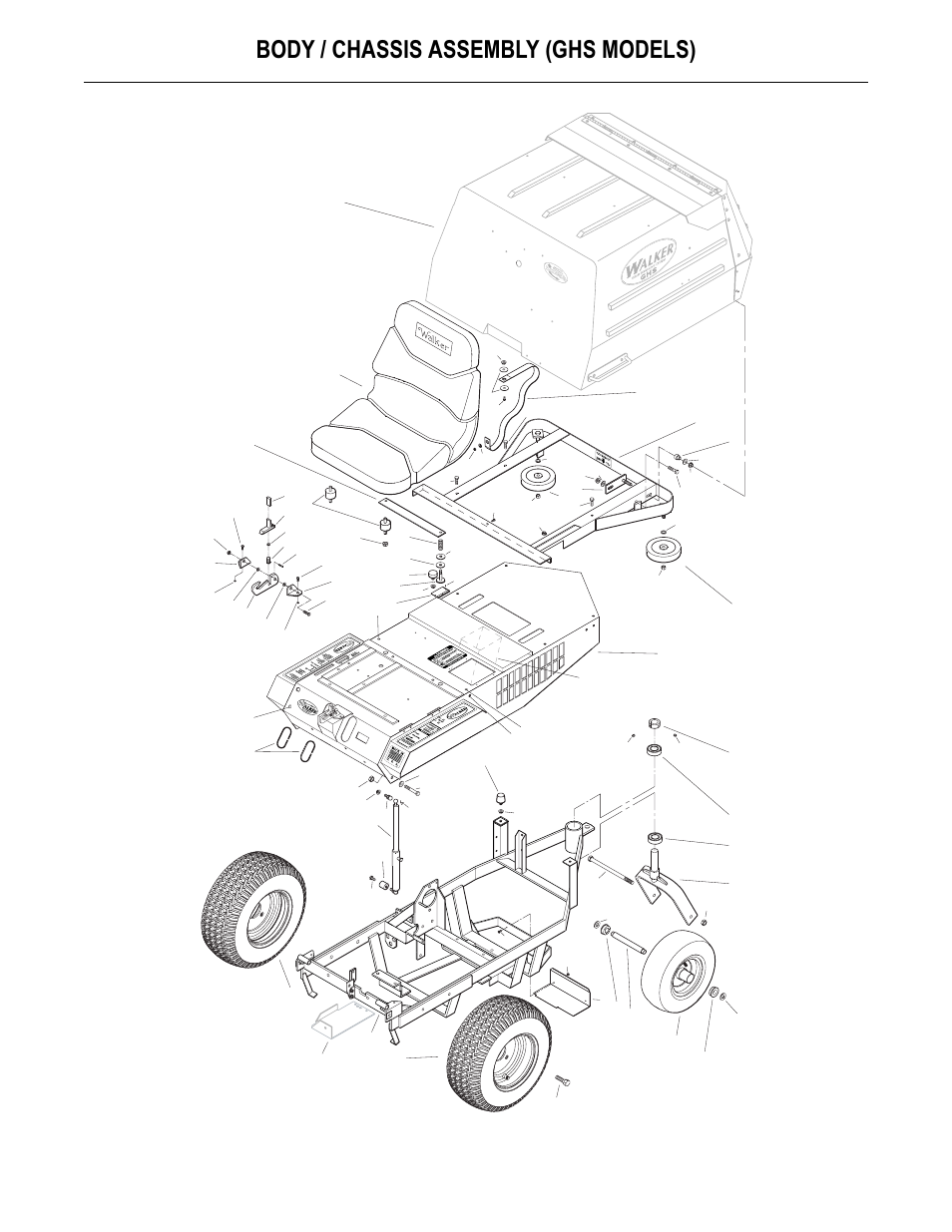 Body / chassis assembly (ghs models) | Walker MS User Manual | Page 7 / 52