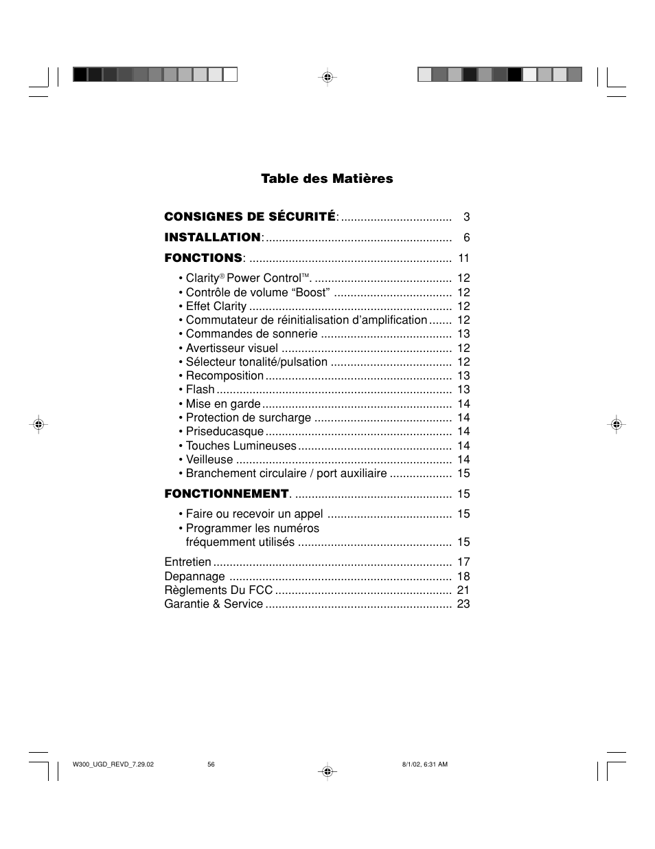 Walker W300 User Manual | Page 56 / 80