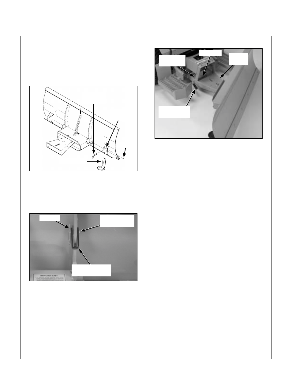 Install skid shoes, Install trip spring lockout bracket, Dozer blade installation | Attach blade to tractor, Rotary broom, Rotary boom installation, Assembly instructions | Walker IMPLEMENT HITCH SB6670 User Manual | Page 28 / 92