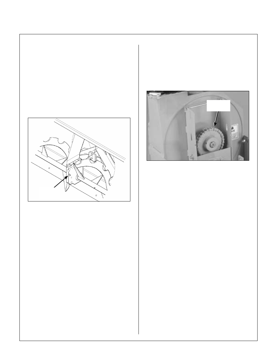 Two-stage snowblower gearbox, Snowblower lubricant plug location, Two-stage snowblower reduction chain | Remove reduction box cover, Grease fitting and oil point lubrication, Maintenance instructions | Walker IMPLEMENT HITCH SB6670 User Manual | Page 45 / 92