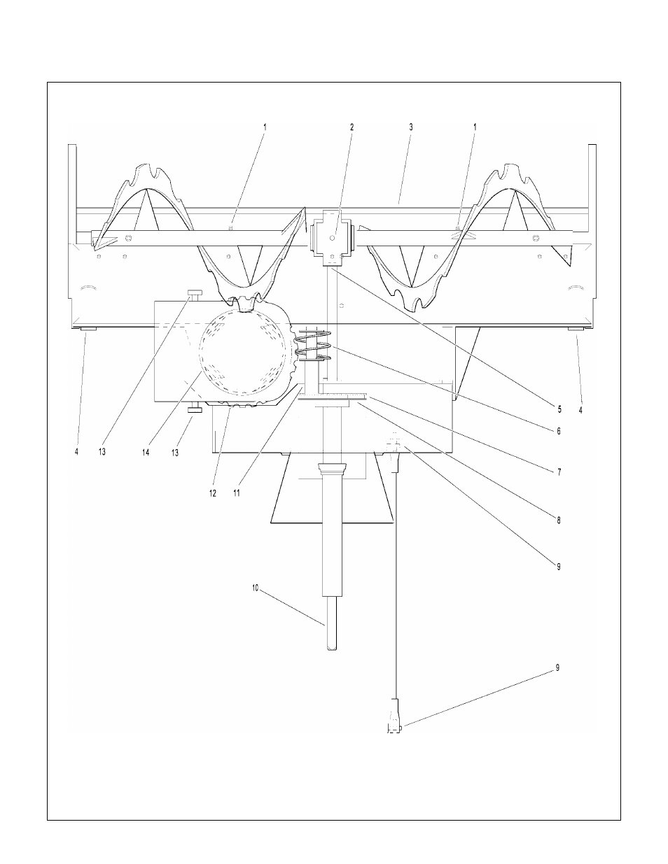 Two-stage snowblower lubrication points, Auger sections, Grease | Gearbox, Cutting edge, Skid shoes, Gearbox shaft, Rotation worm, Reduction chain, Sprockets | Walker IMPLEMENT HITCH SB6670 User Manual | Page 53 / 92