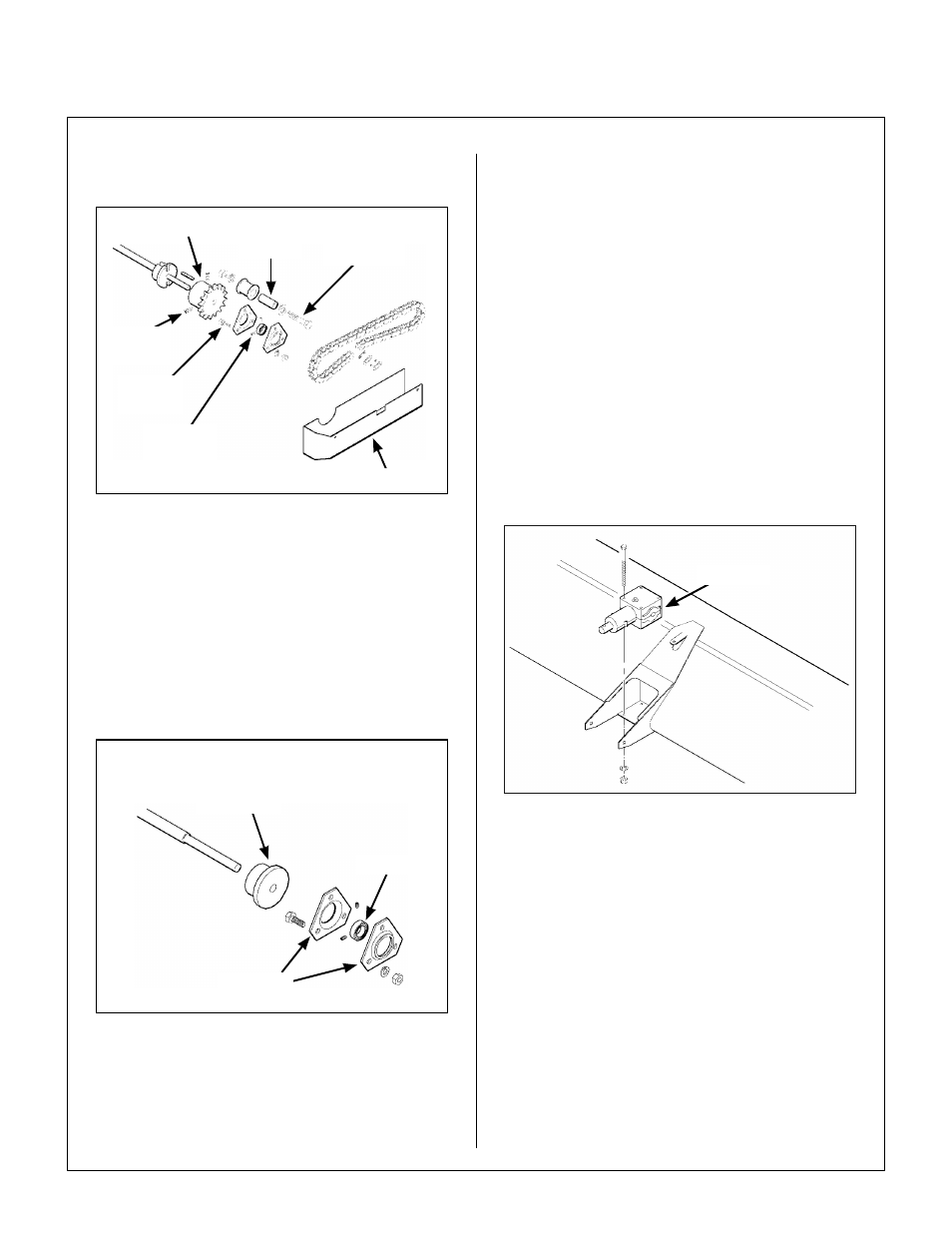 Loosen chain idler and set screws, Remove brush from broom housing, Rotary broom gearbox | Replace rotary broom gearbox, Rotary broom drive chain, Maintenance instructions | Walker IMPLEMENT HITCH SB6670 User Manual | Page 57 / 92
