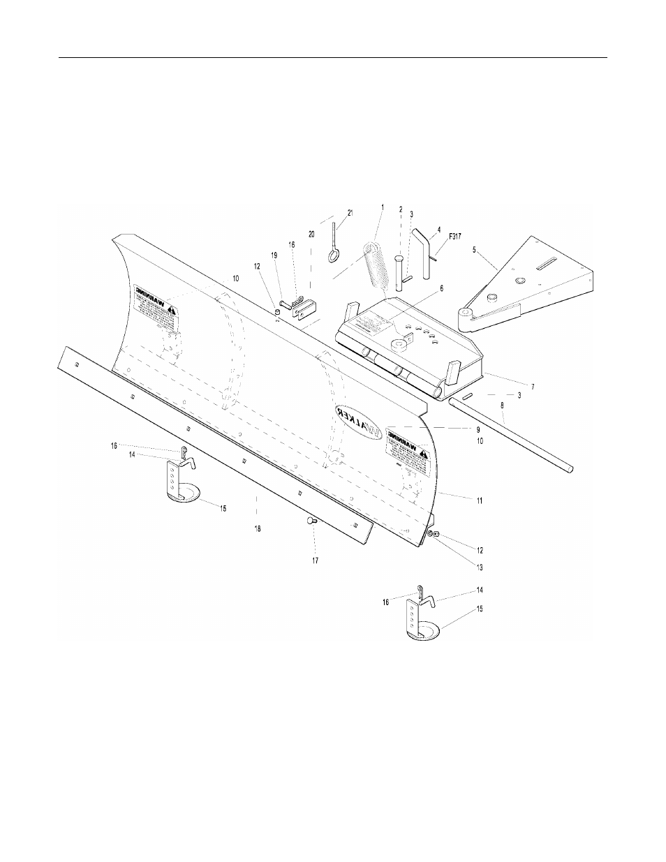 Dozer blade assembly, I061, Spring (1-7/8 x 9) | I064, Pivot pin, I060, 1/4 x 1 roll pin, I065, Adjustment pin, I063 | Walker IMPLEMENT HITCH SB6670 User Manual | Page 77 / 92