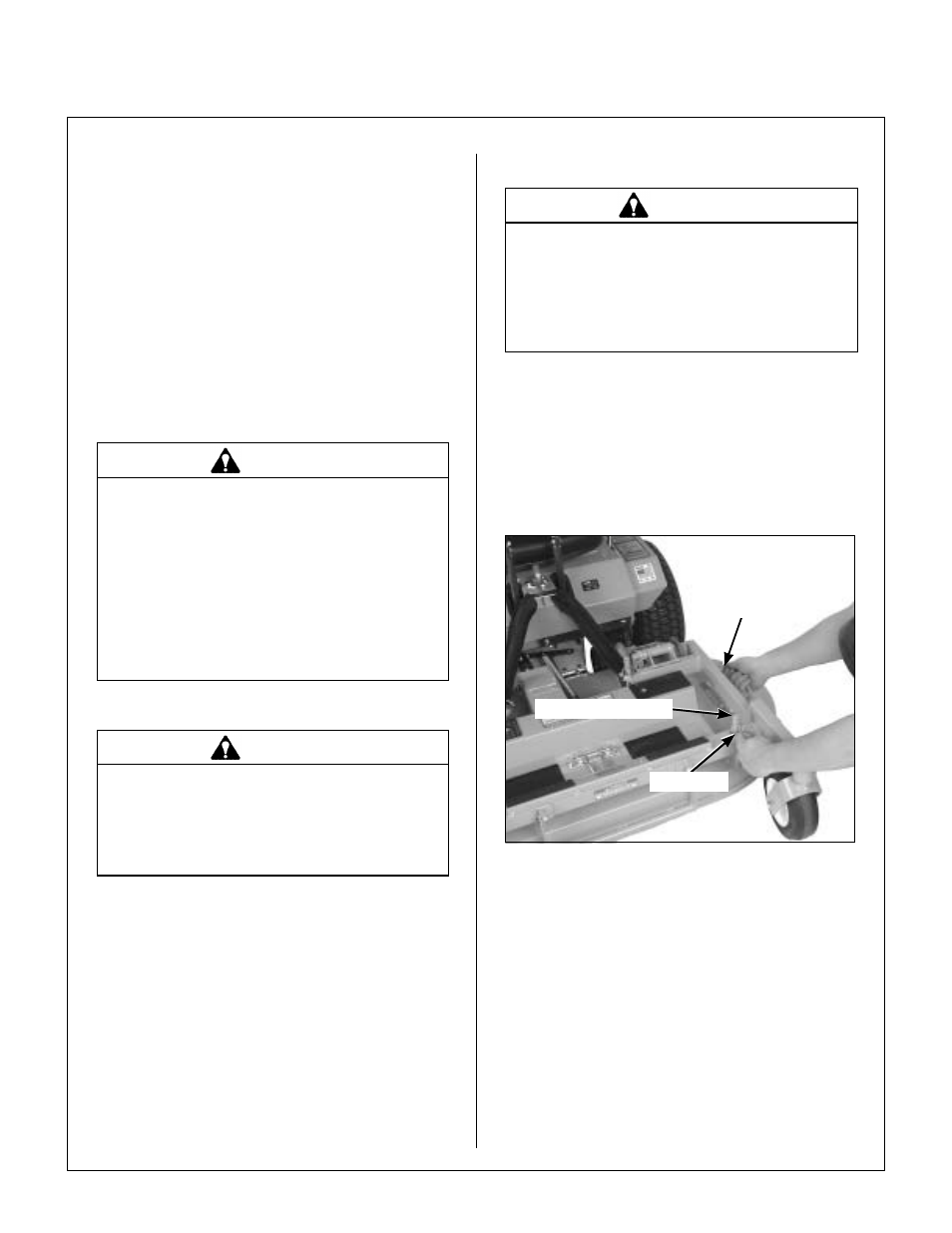 Stopping the machine, Adjusting cutting height, Cutting height adjustment | Operating instructions | Walker MS (13 HP) User Manual | Page 35 / 72