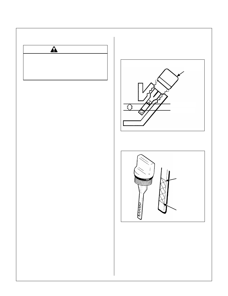 Lubrication, Engine oil, Engine break-in oil | Checking engine crankcase oil level, Dipstick position for checking oil level, Dipstick operating range, Maintenance instructions | Walker MS (13 HP) User Manual | Page 46 / 72