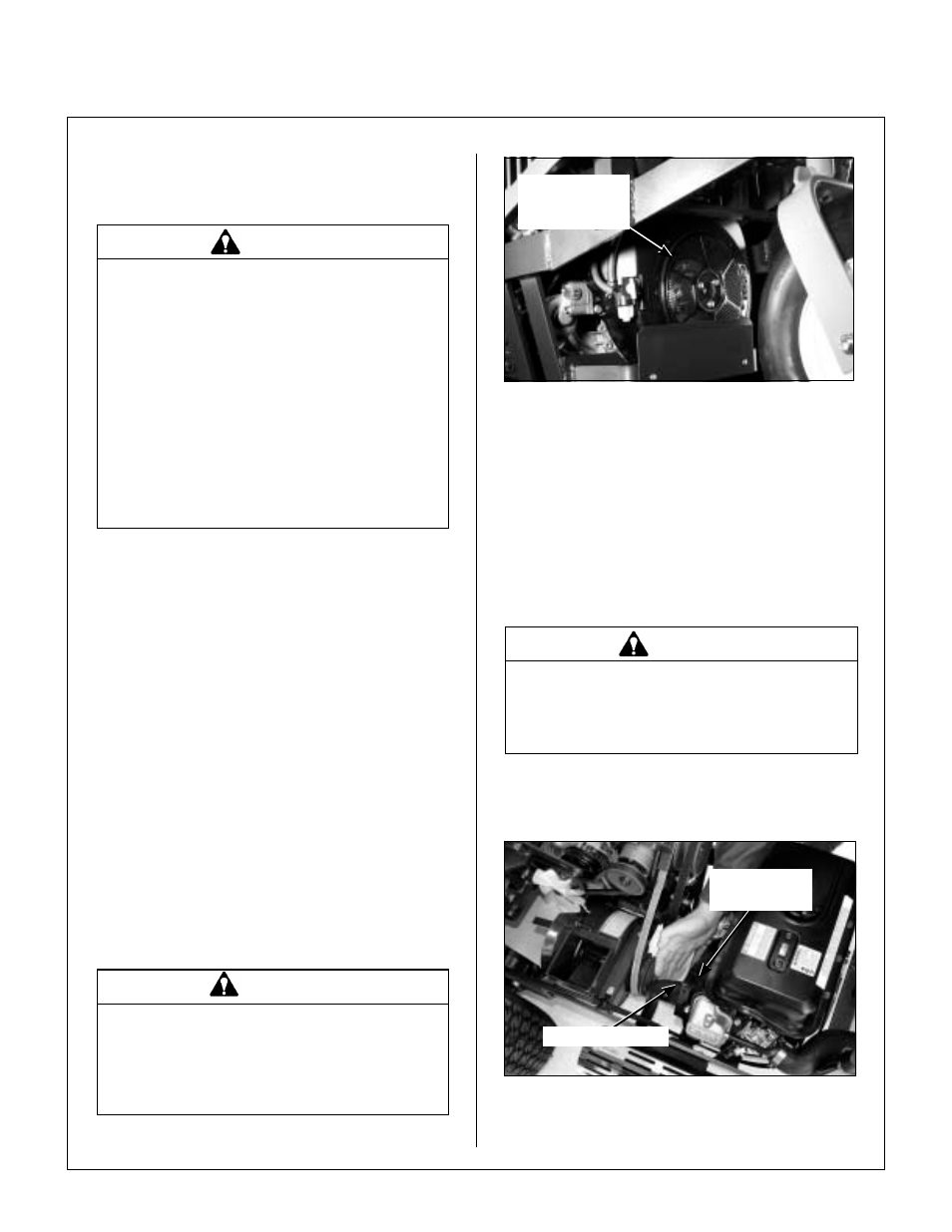 Engine cooling system, Air intake screen, Engine air intake screen | Cylinder head cooling fins, Cooling system airflow, Maintenance instructions | Walker MS (13 HP) User Manual | Page 54 / 72