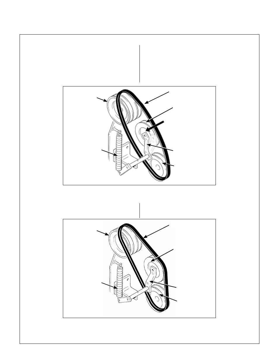 Engine belt, Engine belt (disengaged), Engine belt (engaged) | Maintenance instructions | Walker MS (13 HP) User Manual | Page 62 / 72