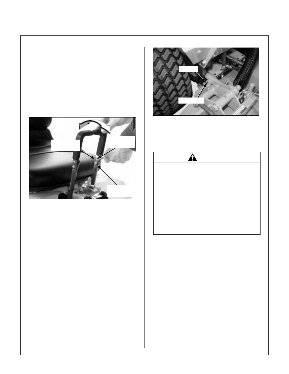 Adjustments, Steering levers, Steering lever adjustment | Tilt-up deck adjustable stop, Maintenance instructions | Walker MS (13 HP) User Manual | Page 67 / 72