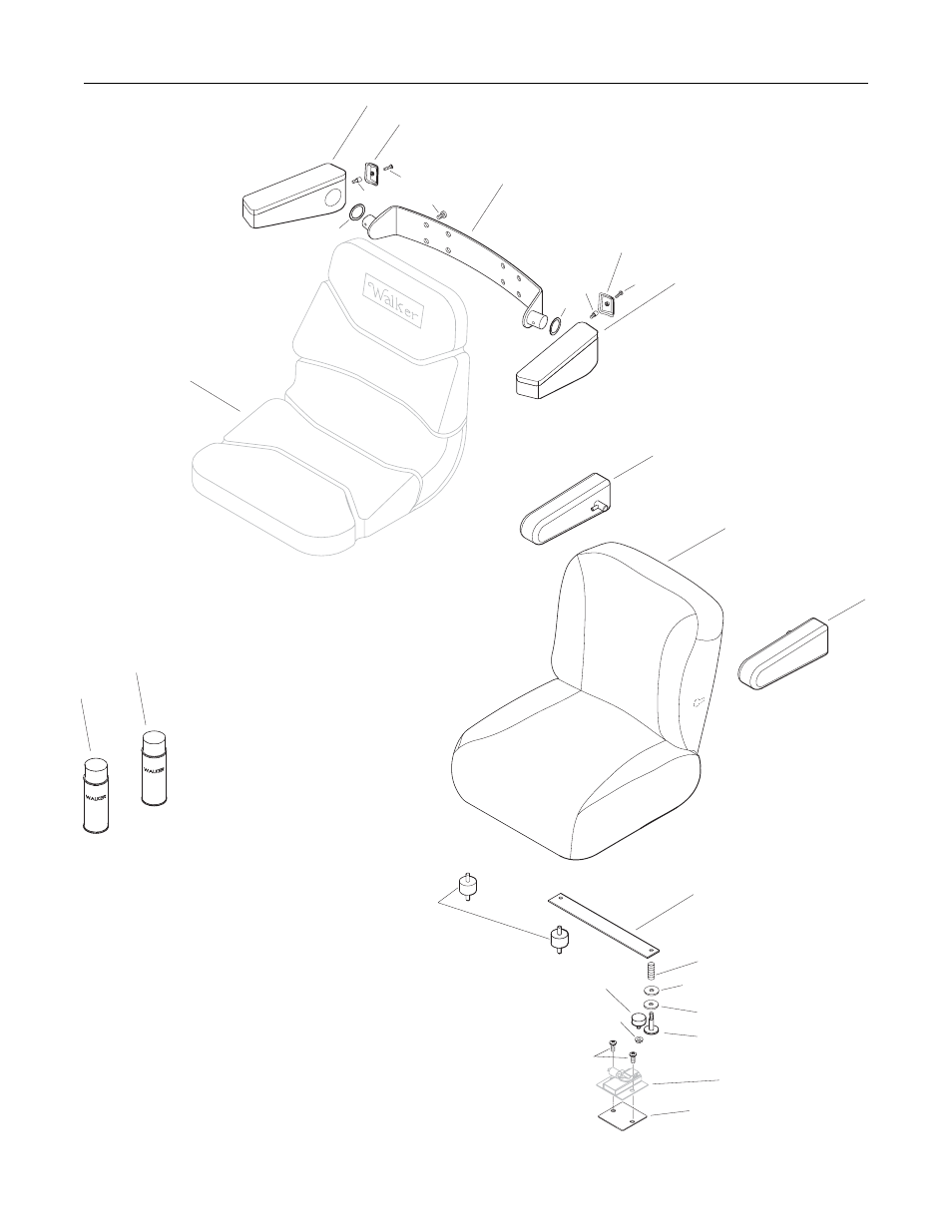 Armrest kit / touch-up paint / comfort seat kit | Walker MDD User Manual | Page 49 / 72