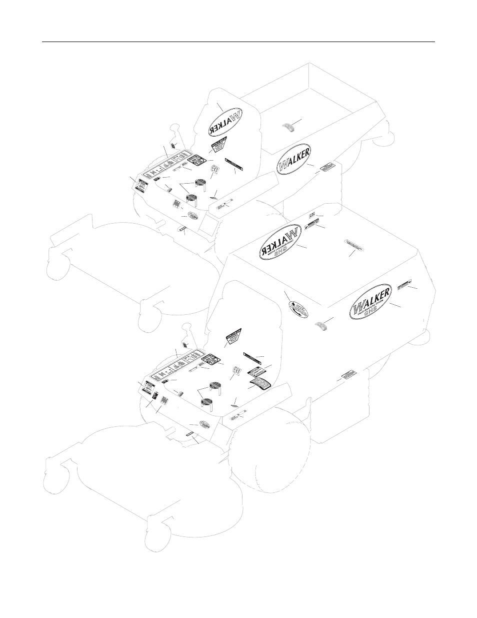 Tractor decals | Walker MDD User Manual | Page 5 / 72