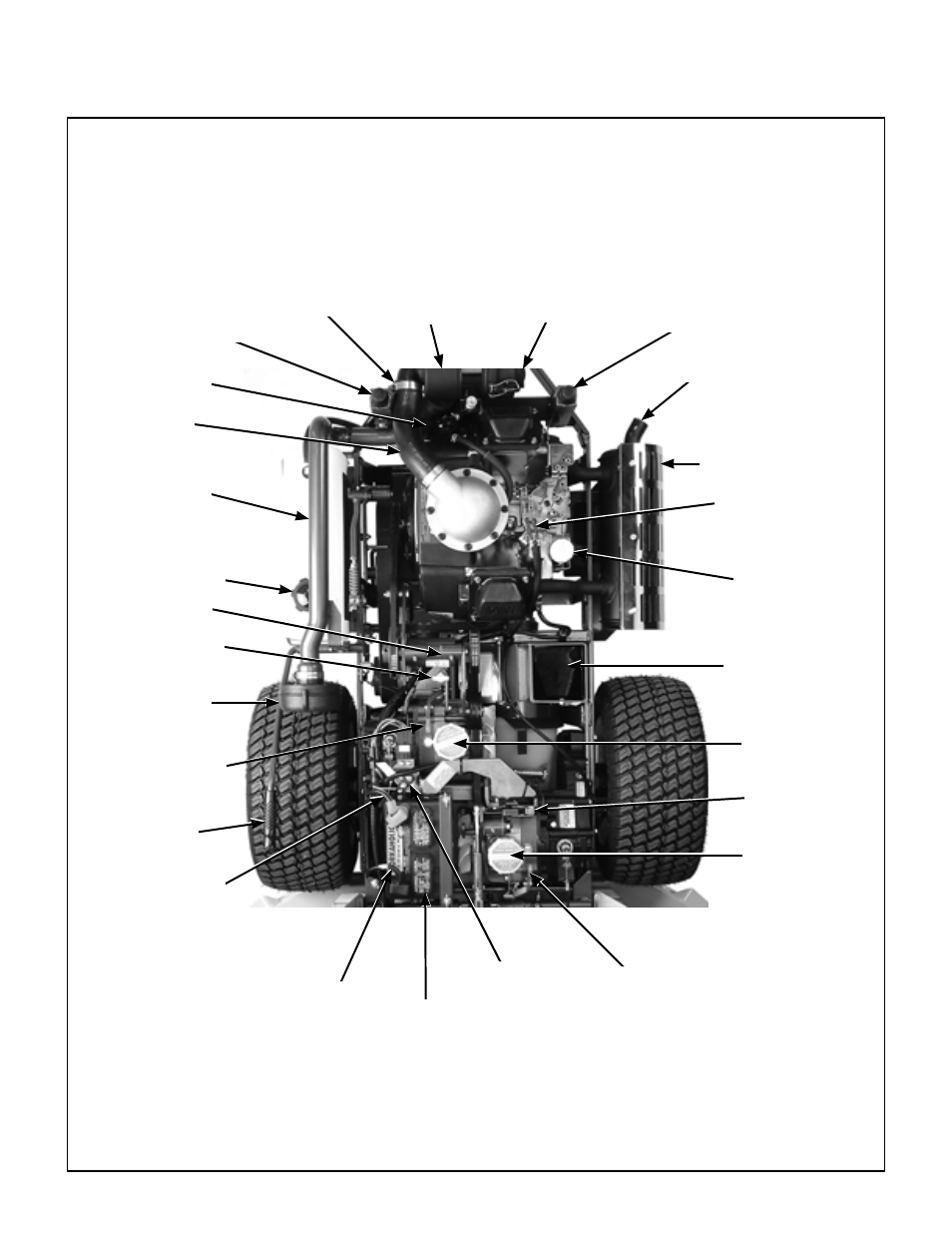 Top view (engine compartment), Component identification | Walker MC (20 HP) User Manual | Page 13 / 72