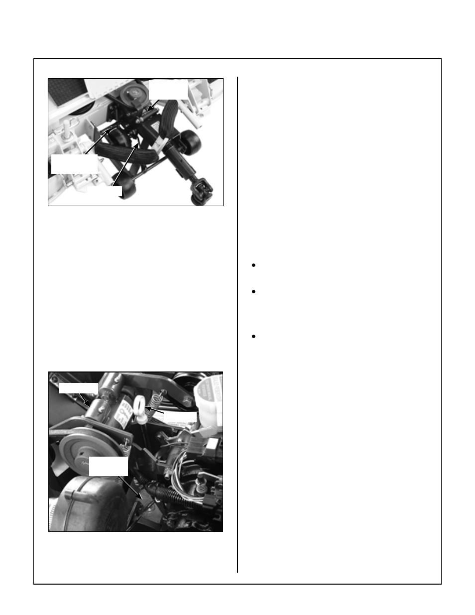 Gearbox, dolly wheel, and u-joint lubrication, Tractor pto gearbox lubrication, Checking gearbox oil level | Dipstick location, tractor pto gearbox, Changing gearbox oil, Gear axle lubrication, Hydrostatic transmission fluid, Checking hydrostatic transmission fluid level, Maintenance instructions | Walker MC (20 HP) User Manual | Page 50 / 72