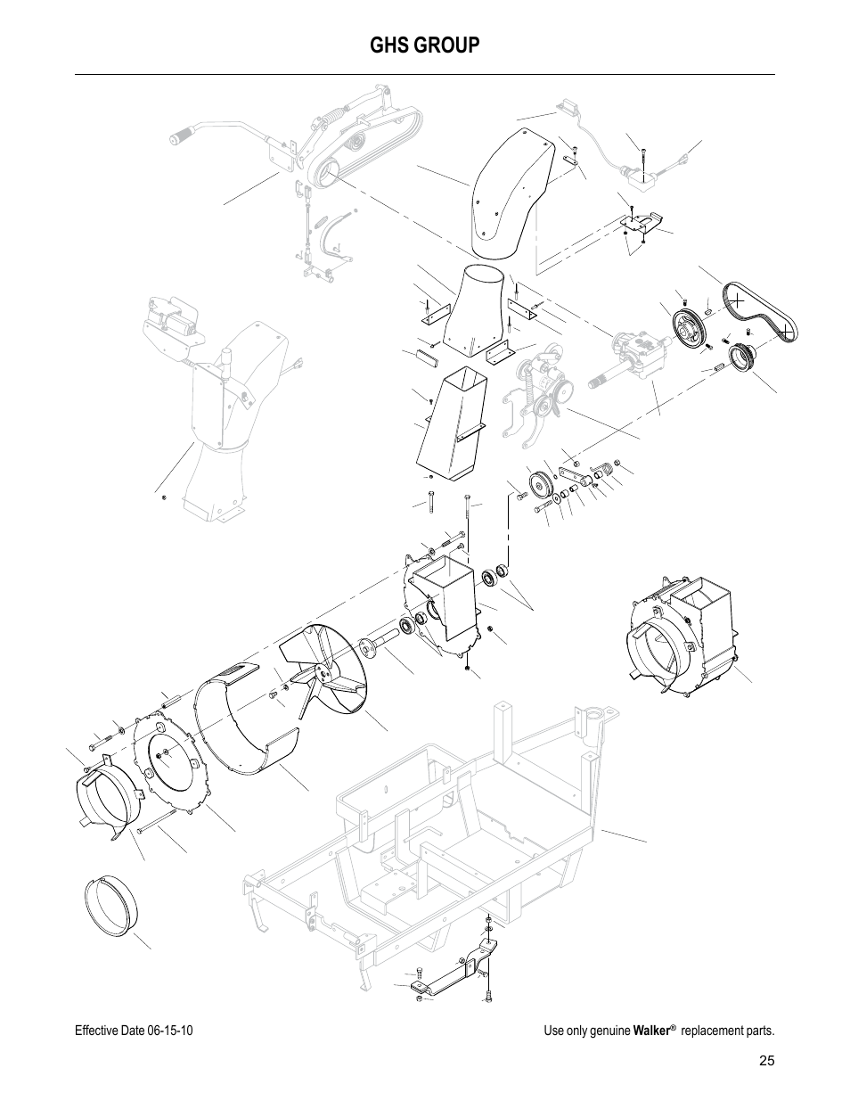 Ghs group, Replacement parts | Walker MC (20 HP) User Manual | Page 27 / 60