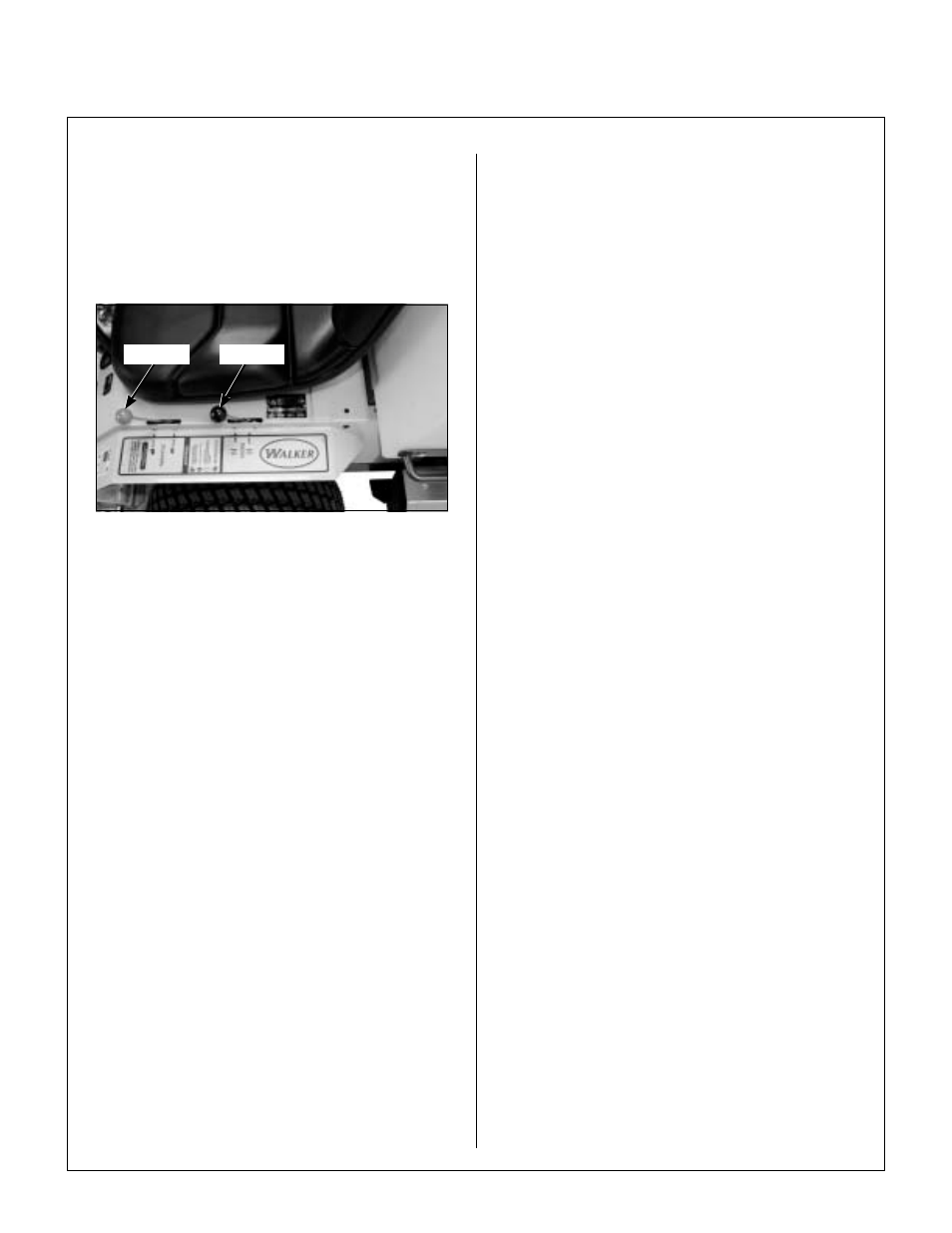 Engine throttle, Choke and throttle location, Forward speed control (fsc) | Steering levers, Blade clutch (pto), Parking brake, Transmission lockout levers, Operating instructions | Walker MC (18 HP) User Manual | Page 29 / 72