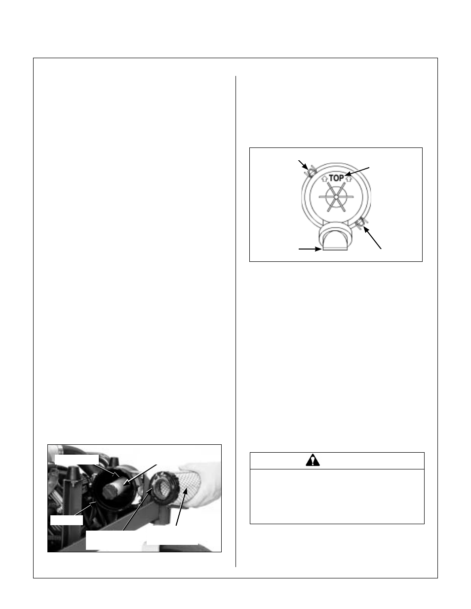 Air filter element replacement, Proper orientation of air cleaner cover, Engine cooling system | Air intake system, Maintenance instructions | Walker MC (18 HP) User Manual | Page 56 / 72