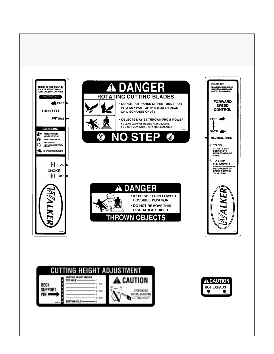 Safety, control, and instruction decals, Safety instructions | Walker MB (18 HP) User Manual | Page 17 / 72