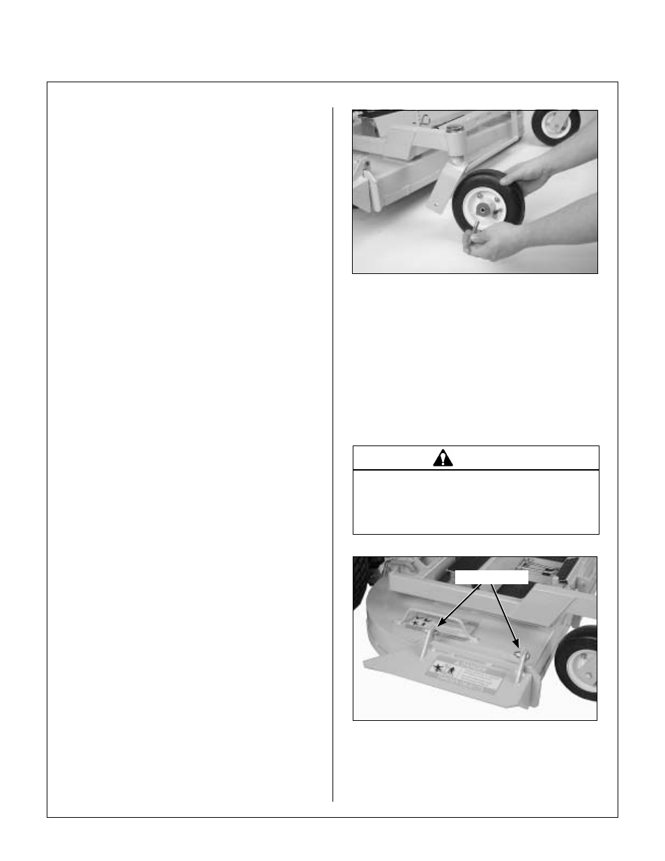 Assembly instructions, Setup instructions, Battery service | Mower deck assembly, Deck caster wheels installation, Deck caster wheel installation, Deck discharge shield installation | Walker MB (18 HP) User Manual | Page 19 / 72