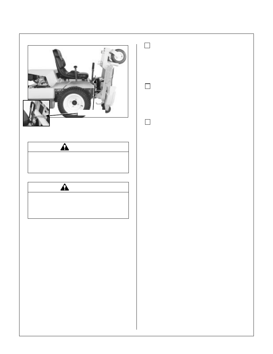 Deck secured in tilt-up position, Assembly instructions | Walker MB (18 HP) User Manual | Page 25 / 72