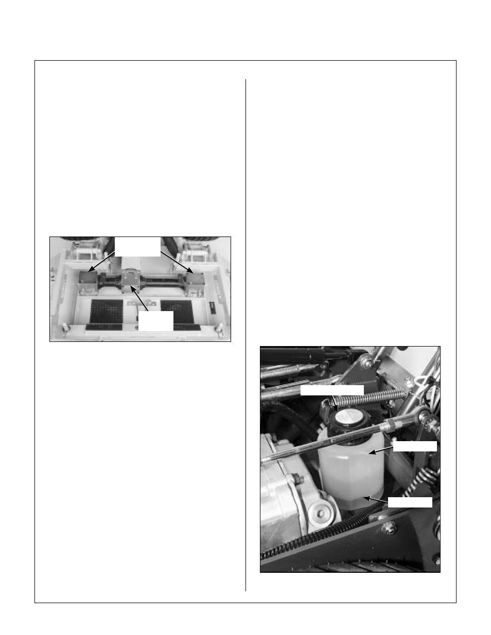 Mower deck gearbox lubrication, Transaxle lubrication, Expansion reservoir location | Maintenance instructions | Walker MB (18 HP) User Manual | Page 42 / 72