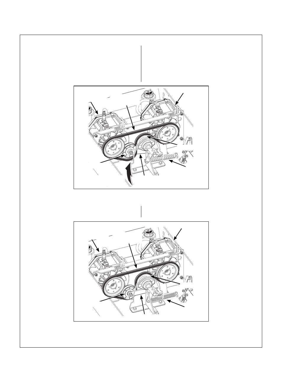 Ground drive belt, Ground drive belt assembly (disengaged), Ground drive belt assembly (engaged) | Maintenance instructions | Walker MB (18 HP) User Manual | Page 50 / 72