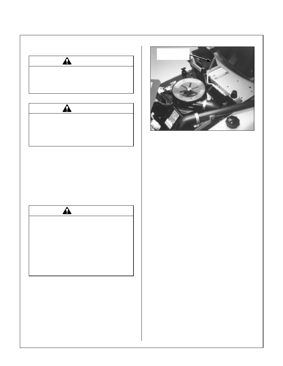 Cold start lever engaged, Optional cold start lever, Operating instructions | Caution, Warning | Walker MT User Manual | Page 34 / 92