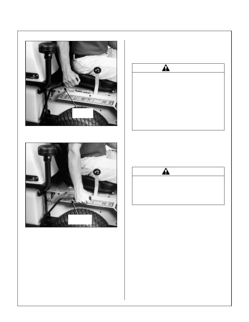 Engaged position, Blade clutch engaged, Disengaged position | Blade clutch disengaged, Operating instructions | Walker MT User Manual | Page 37 / 92