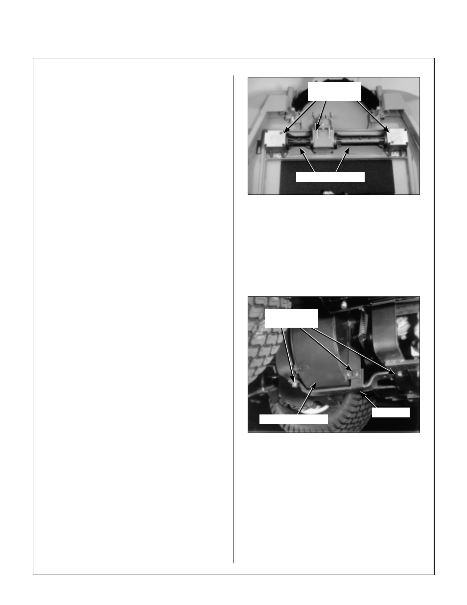 Mower deck gearboxes, Shown with gearbox cover removed for clarity), Ghs blower assembly (and/or blower wheel) | Ghs blower assembly removal, Remove skid bar for ghs blower removal, Maintenance instructions | Walker MT User Manual | Page 75 / 92