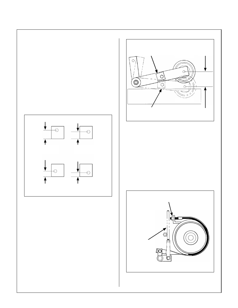 Stop block eccentric adjustment - step 1, 11/16 in. (17 mm), Pto belt tightener stop block adjustments | Clutch idler pulley travel adjustment - step 2, Engage, Clutch idler pulley travel adjustment, Blade brake band adjustment - step 3, Brake actuator rod, Blade brake band adjustment, Maintenance instructions | Walker MT User Manual | Page 80 / 92