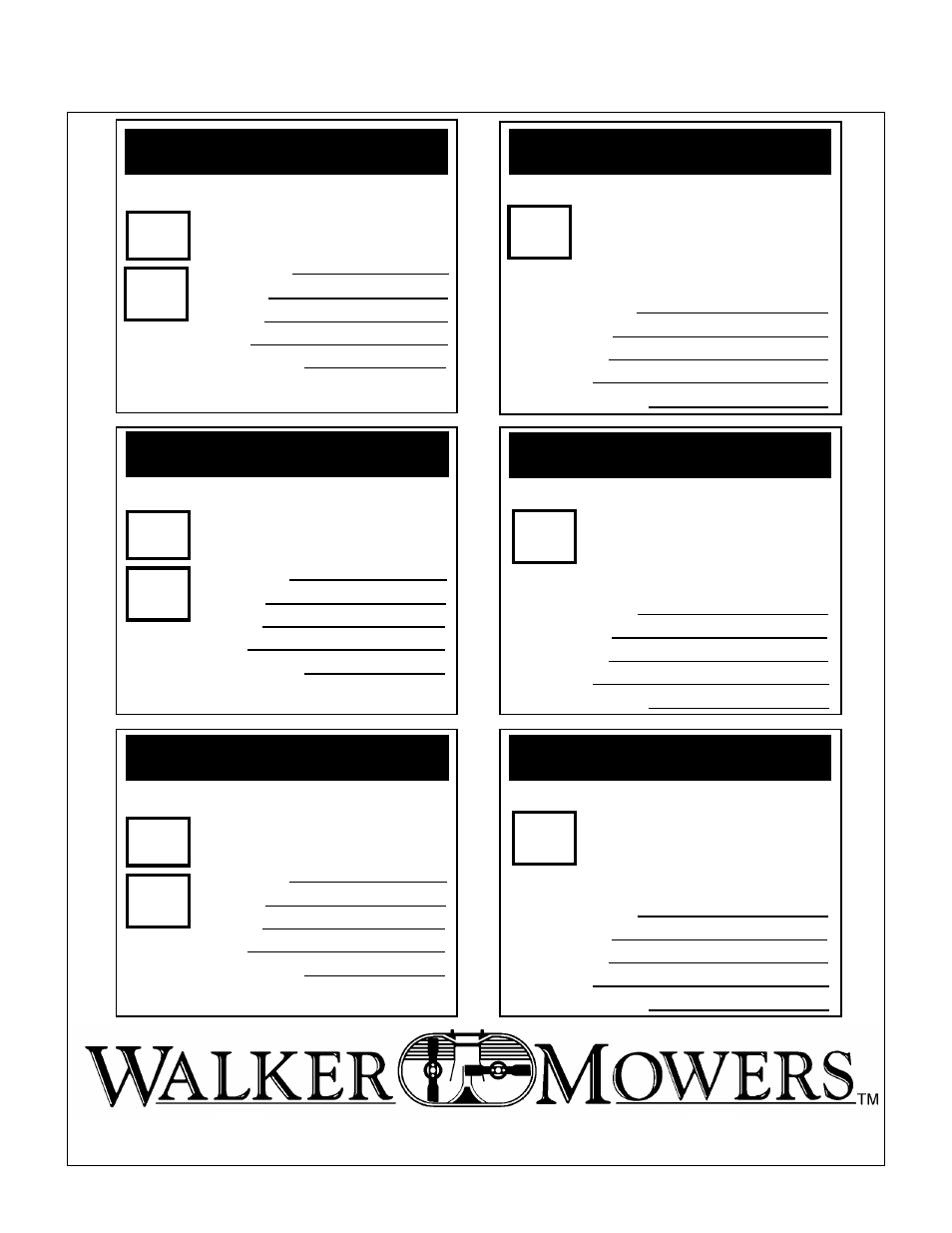 Sound - model mt, Vibration - model mt, Sound - model mtl | Vibration - model mtl, Sound - model mtefi, Vibration - model mtefi, Sound - model mtl vibration - model mt | Walker MT User Manual | Page 100 / 100