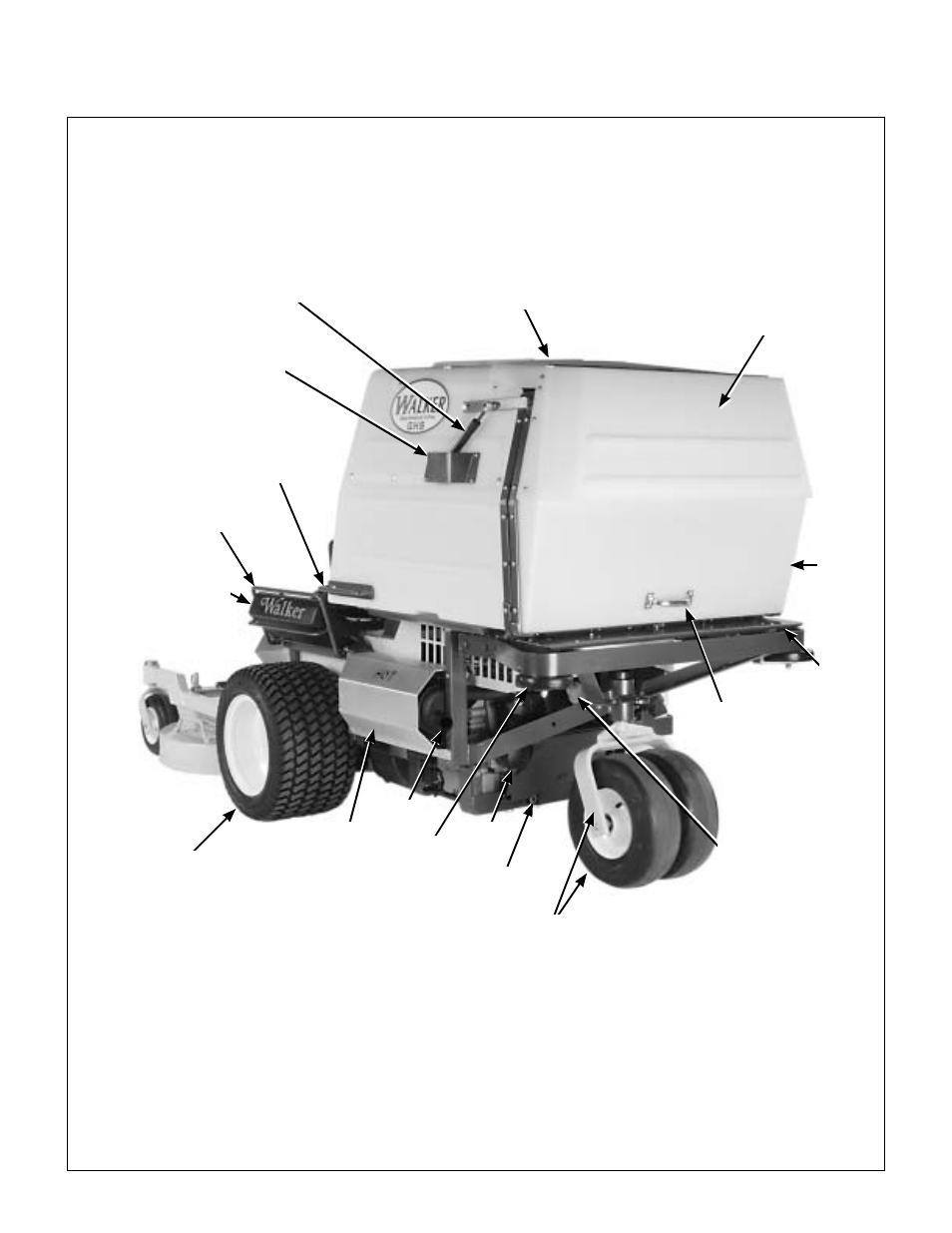 Rear view and left side view, Component identification | Walker MT User Manual | Page 14 / 100