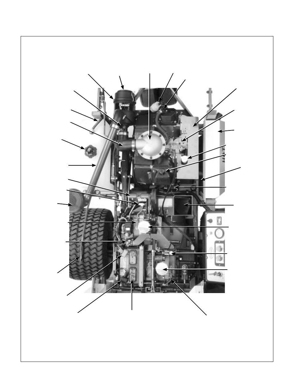 Top view (engine compartment) model mt, Component identification | Walker MT User Manual | Page 15 / 100