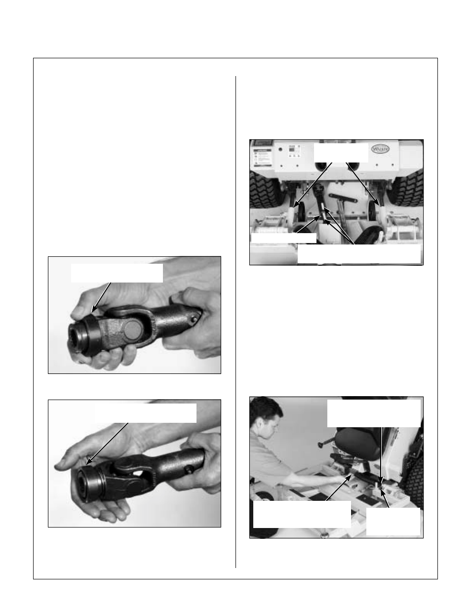 Installing pto quick coupler, Coupler ring "locked" position, Mower deck installation (pto shaft connection) | Deck counterweight spring installation, Assembly instructions | Walker MT User Manual | Page 28 / 100