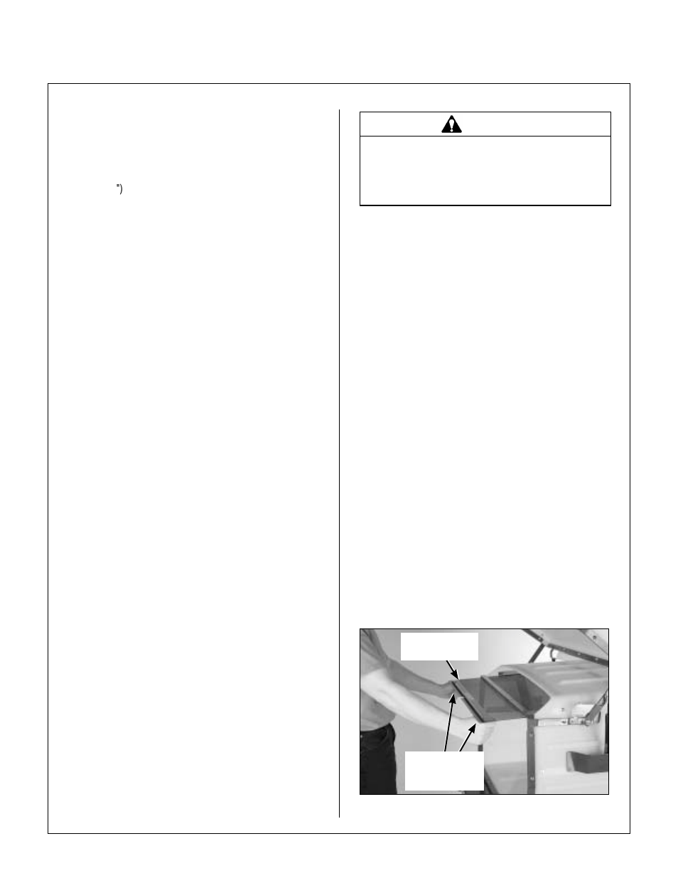 Using the tilt-up deck, Powerfil, Full” signal horn | Cleaning the ghs exhaust screen, Grass catcher screen removal for cleaning, Operating instructions | Walker MT User Manual | Page 50 / 100