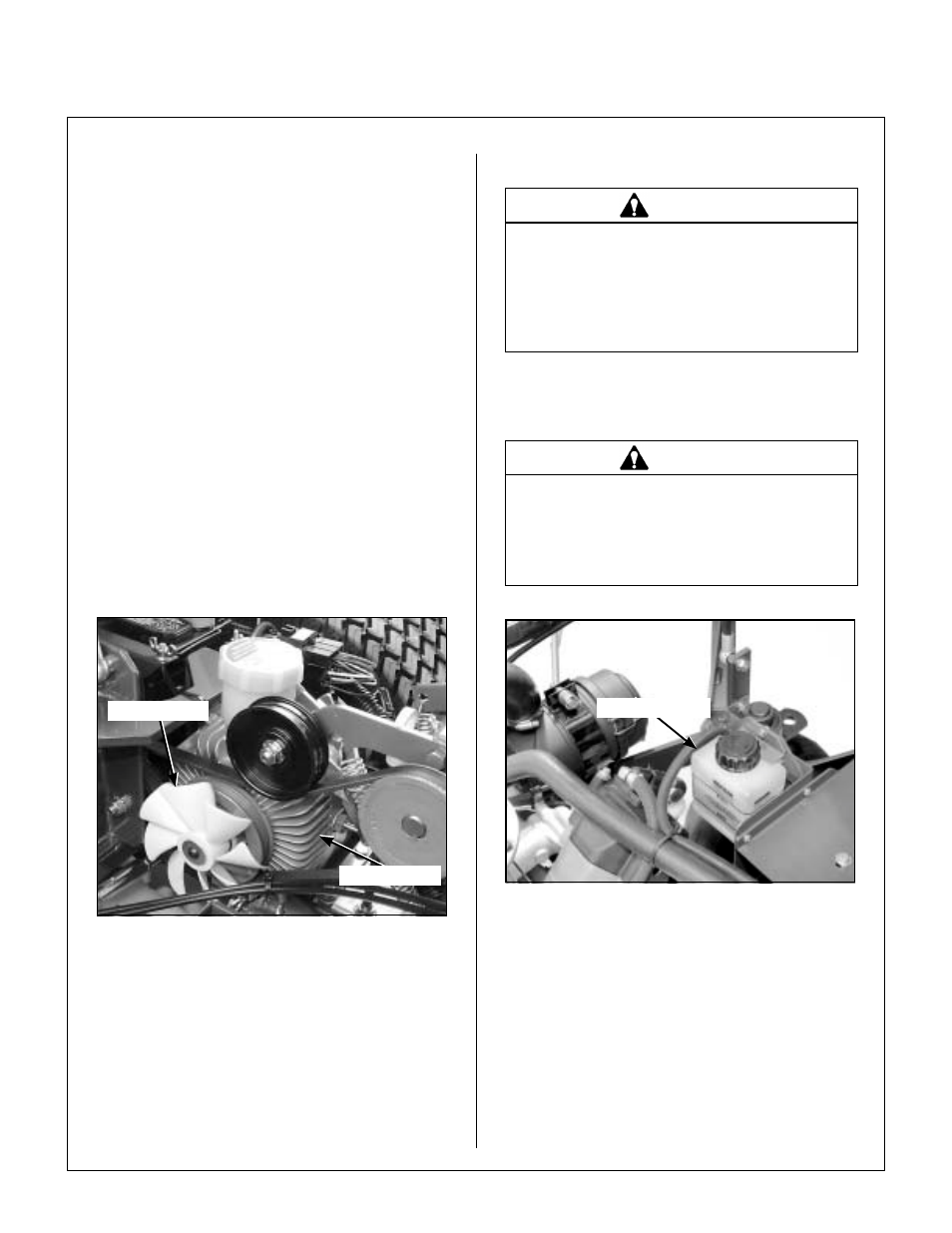 Hydrostatic transmission cooling fins, Checking/servicing, Engine cooling system - mtl | Coolant level, Model mtl overflow tank, Maintenance instructions | Walker MT User Manual | Page 69 / 100