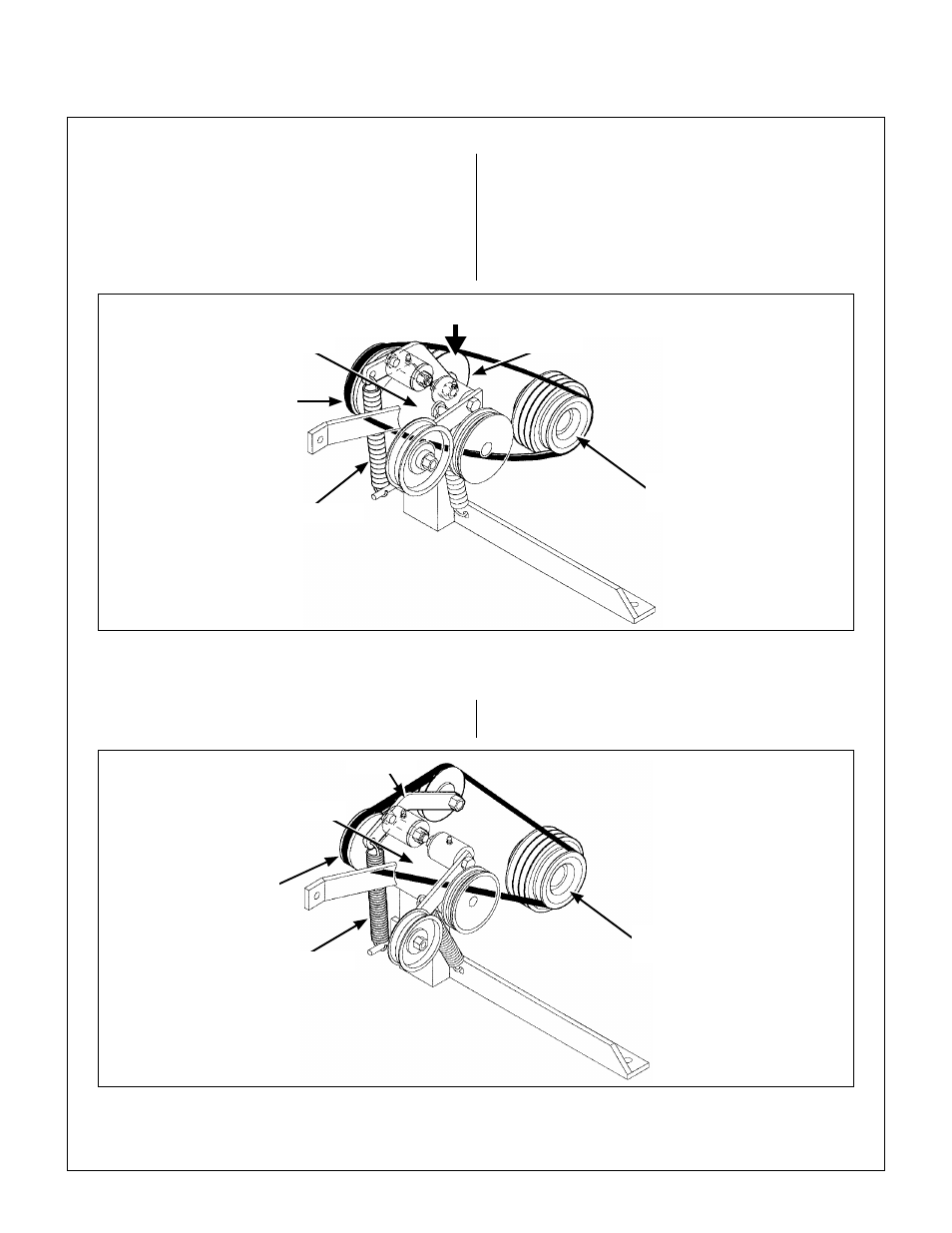 Jackshaft drive belt, Jackshaft drive belt (disengaged), Jackshaft drive belt (engaged) | Maintenance instructions | Walker MT User Manual | Page 76 / 100