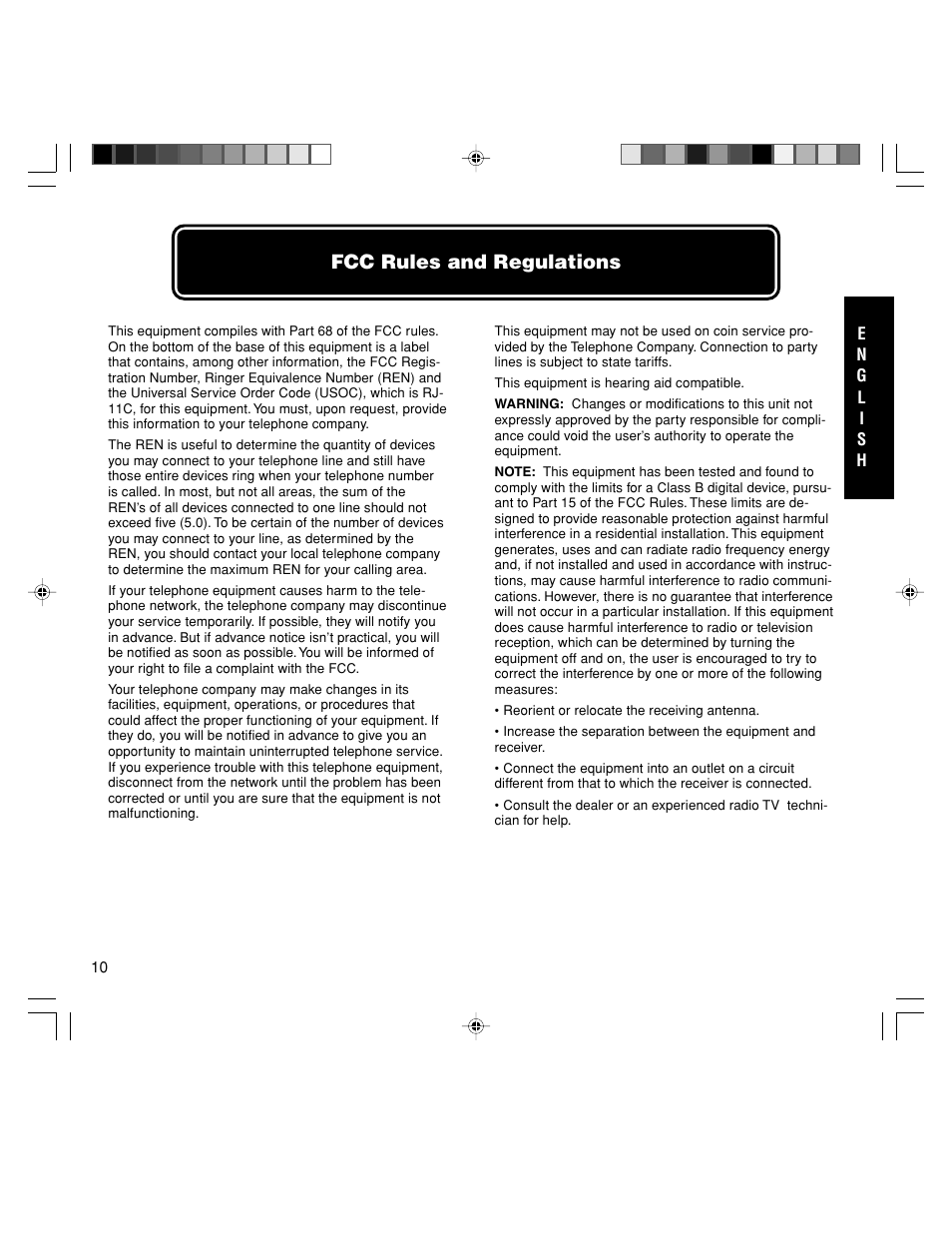 Fcc rules and regulations | Walker W-400 User Manual | Page 12 / 48