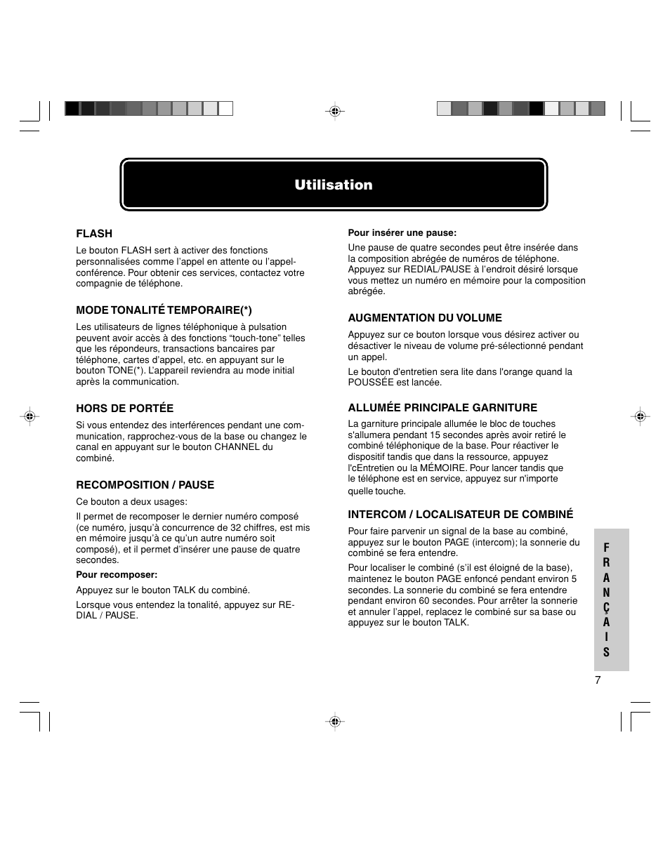 Utilisation | Walker W-400 User Manual | Page 41 / 48