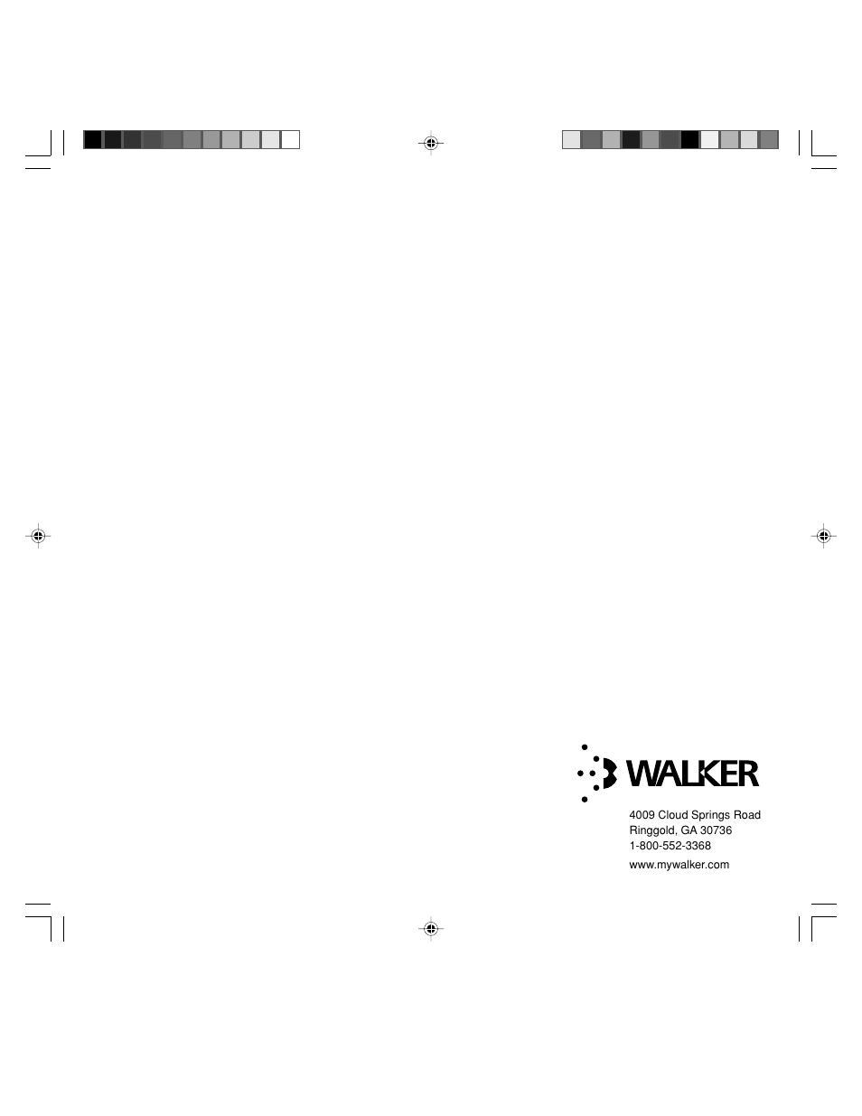 Walker W-400 User Manual | Page 48 / 48