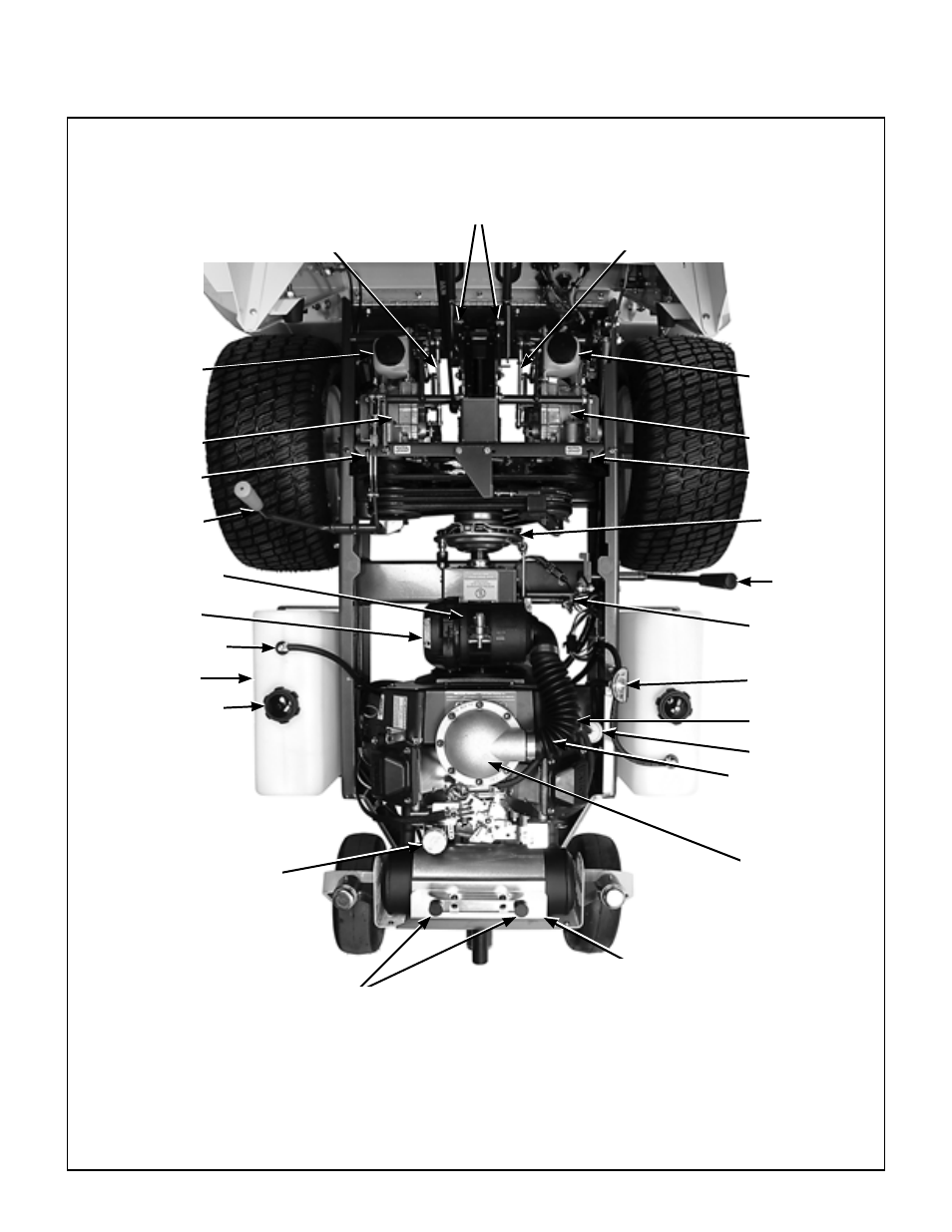 Top view (body raised), Component identification | Walker MBSSD (27 HP) User Manual | Page 12 / 84