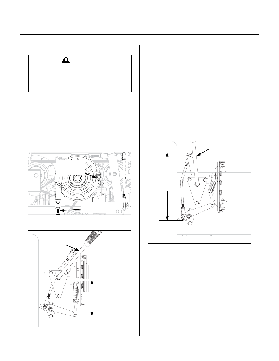 Pto clutch, Pto clutch adjustment - disengaged, Pto clutch adjustment - engaged | Clutch rod, Clutch rod adjustment, Electrical system, Maintenance instructions | Walker MBSSD (27 HP) User Manual | Page 61 / 84