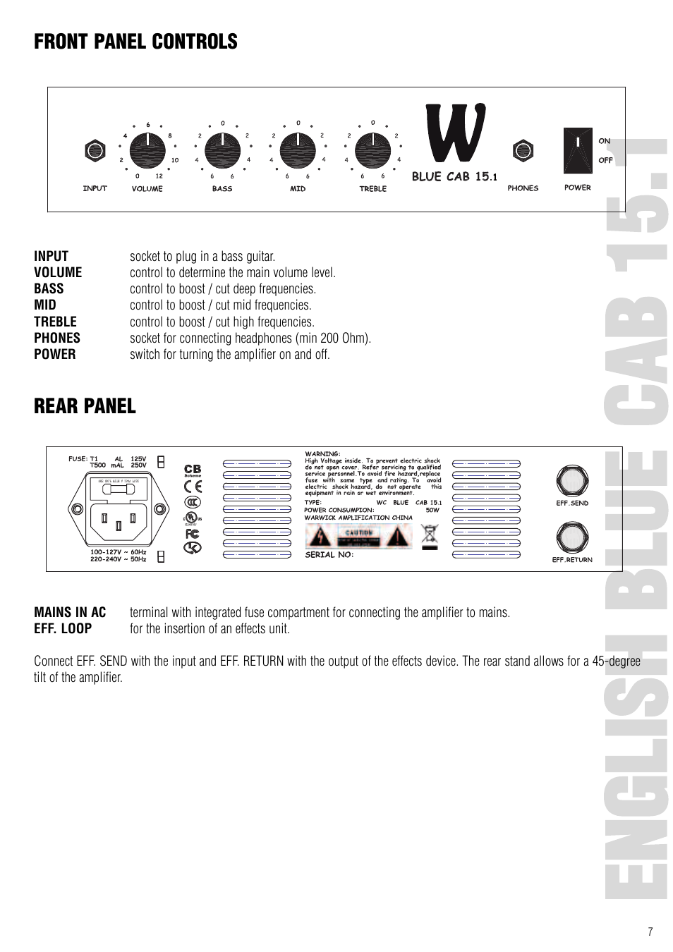 Ee nn gg ll iiss hh bb ll uu ee cc aa bb 11 55 | Warwick Blue Cab 60.1 User Manual | Page 6 / 13