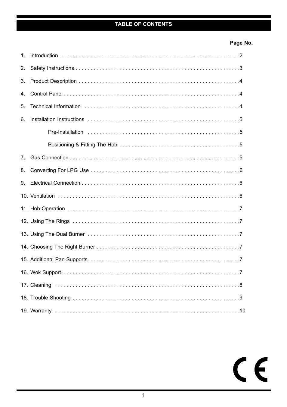 Waterford Precision Cycles Gas Hob User Manual | Page 2 / 11