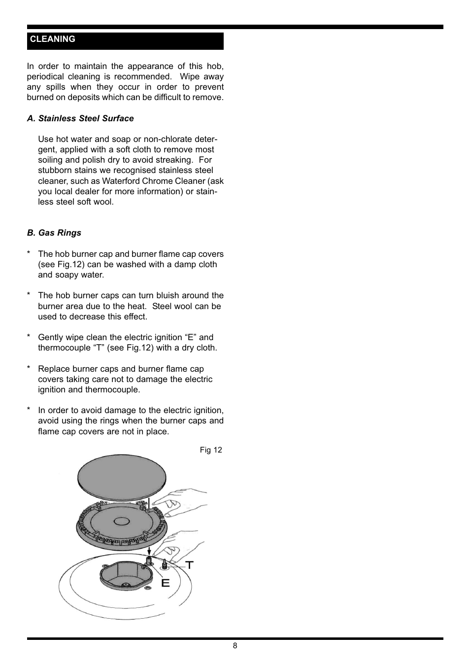 Waterford Precision Cycles Gas Hob User Manual | Page 9 / 11
