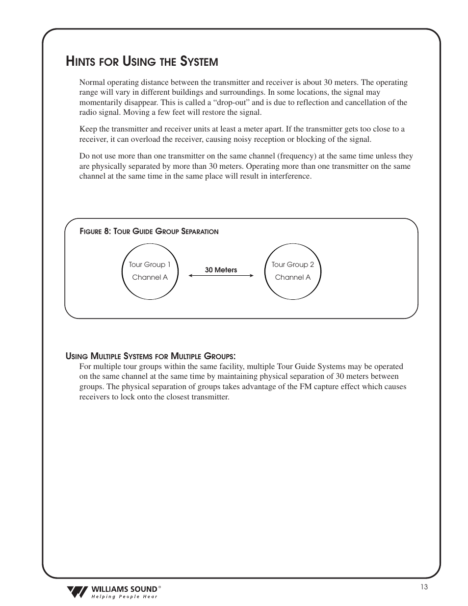 Ints for, Sing the, Ystem | Williams Sound HEARING HELPER TGS PRO 720 User Manual | Page 13 / 20