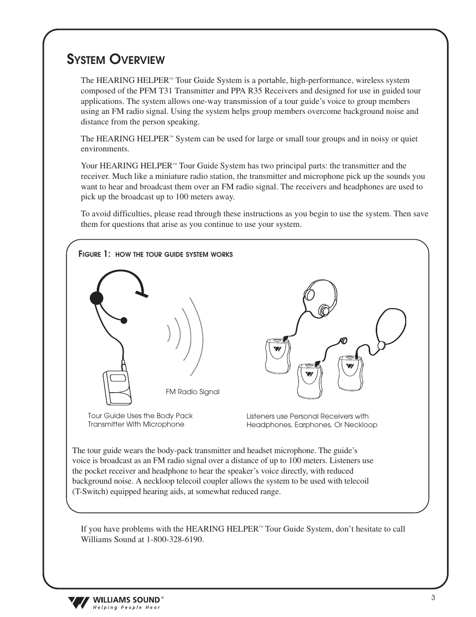 Ystem, Verview | Williams Sound HEARING HELPER TGS PRO 720 User Manual | Page 3 / 20