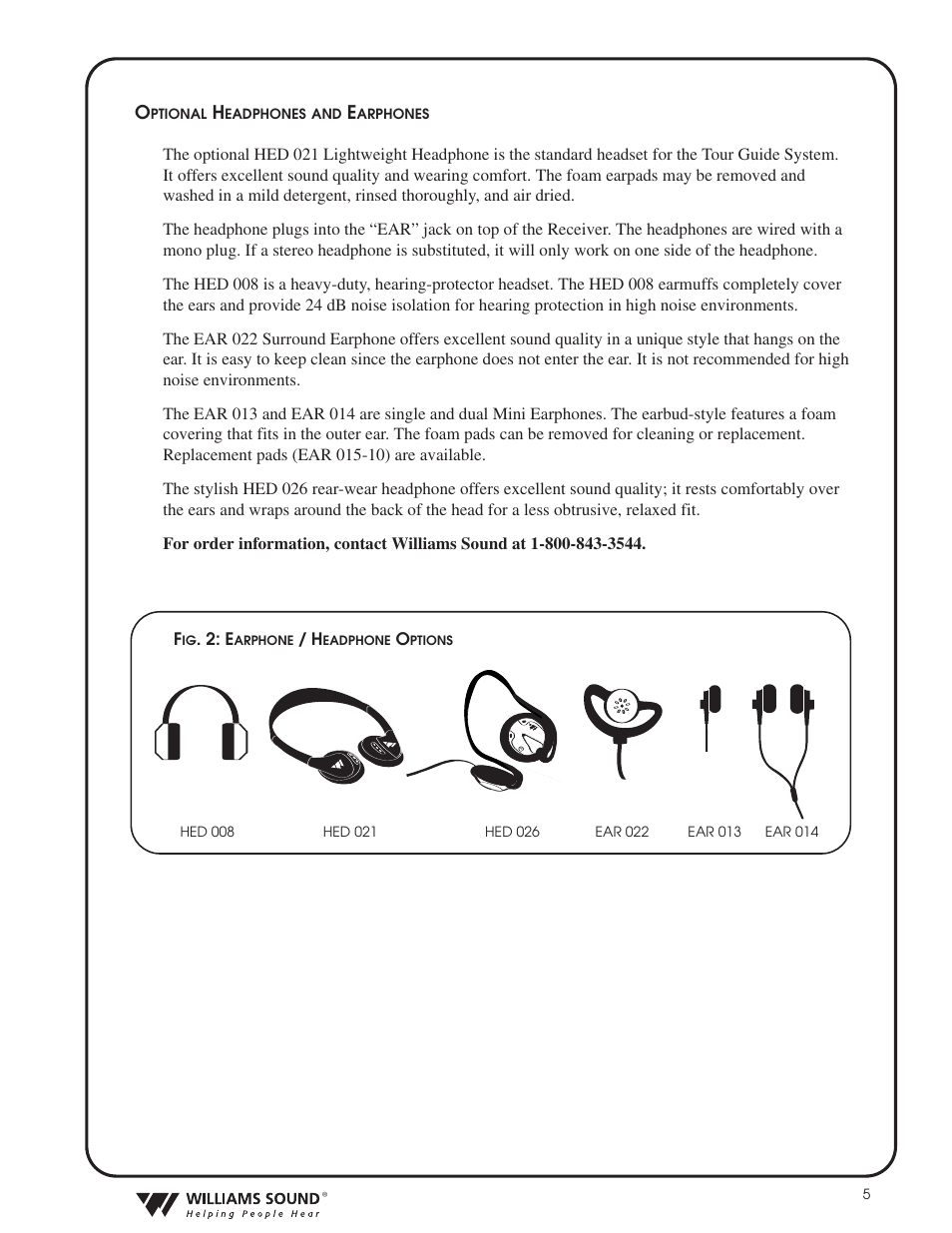 Williams Sound HEARING HELPER TGS PRO 720 User Manual | Page 5 / 20