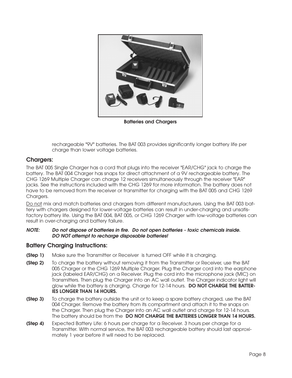 Williams Sound TGS SYS A User Manual | Page 8 / 16