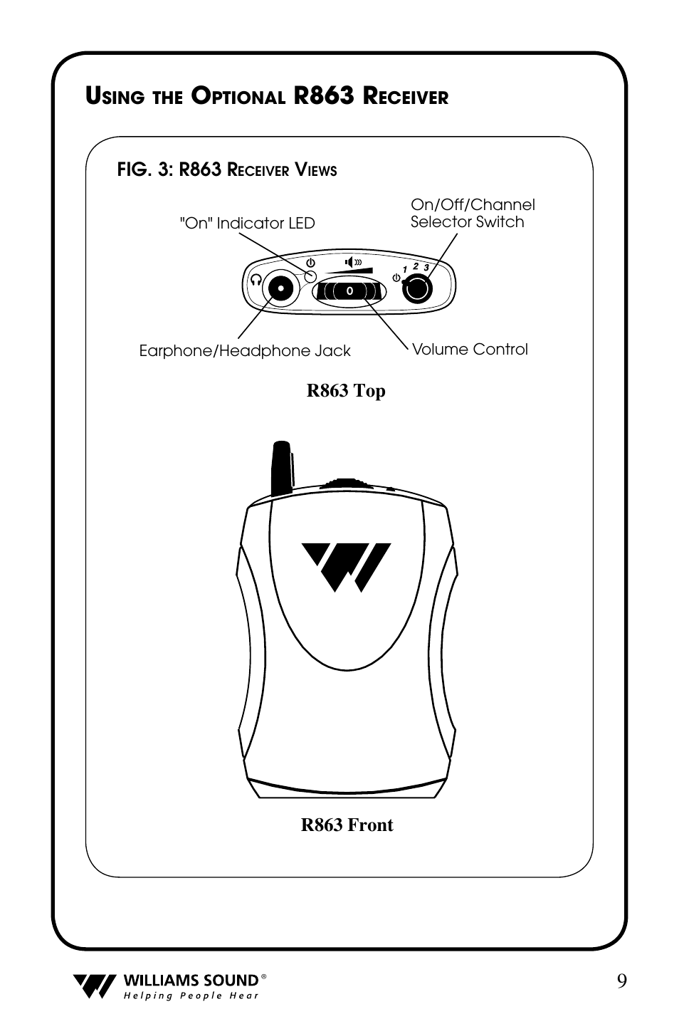 R863 r | Williams Sound T800 User Manual | Page 9 / 20