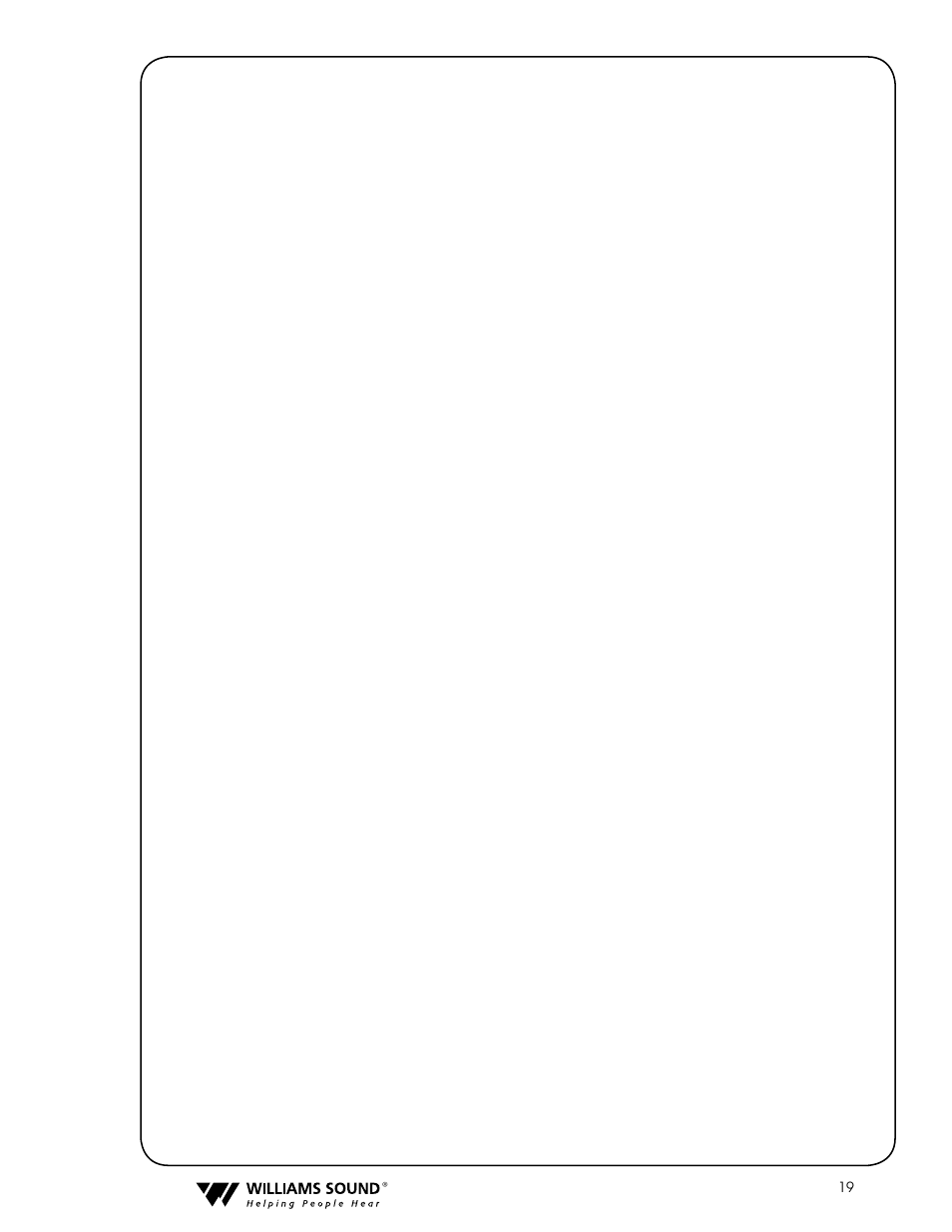 Williams Sound PPA T36 User Manual | Page 19 / 20